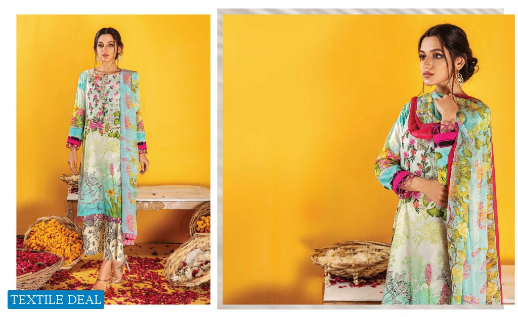 ZOUQ E NISA Embriodered  Premium Lawn Collection Vol-01 2022 By MALHAR TEXTILE