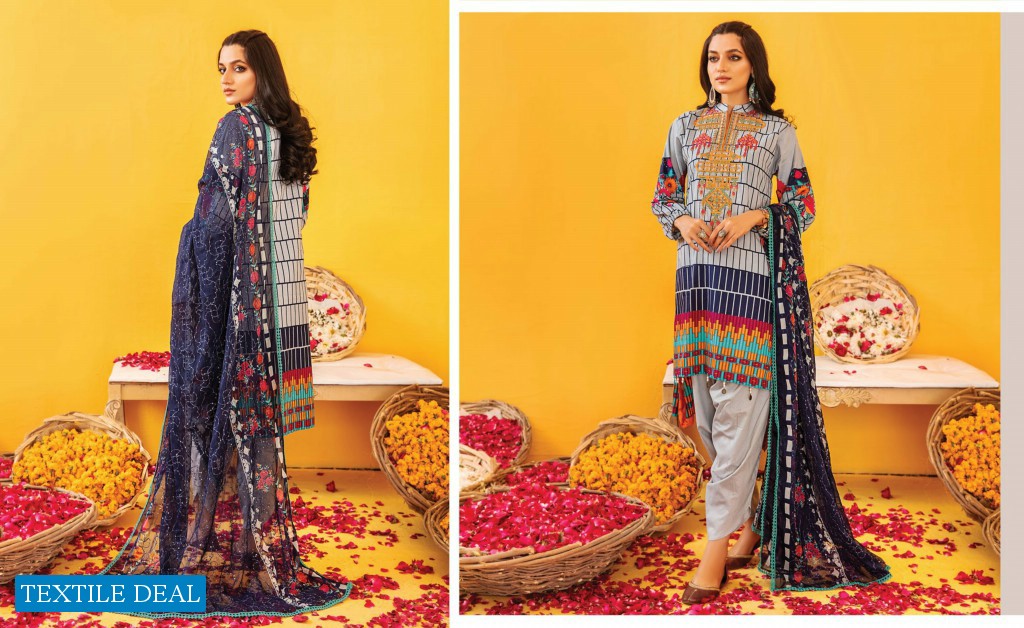 ZOUQ E NISA Embriodered  Premium Lawn Collection Vol-01 2022 By MALHAR TEXTILE