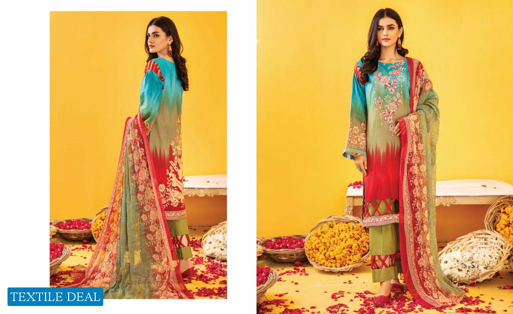 ZOUQ E NISA Embriodered  Premium Lawn Collection Vol-01 2022 By MALHAR TEXTILE