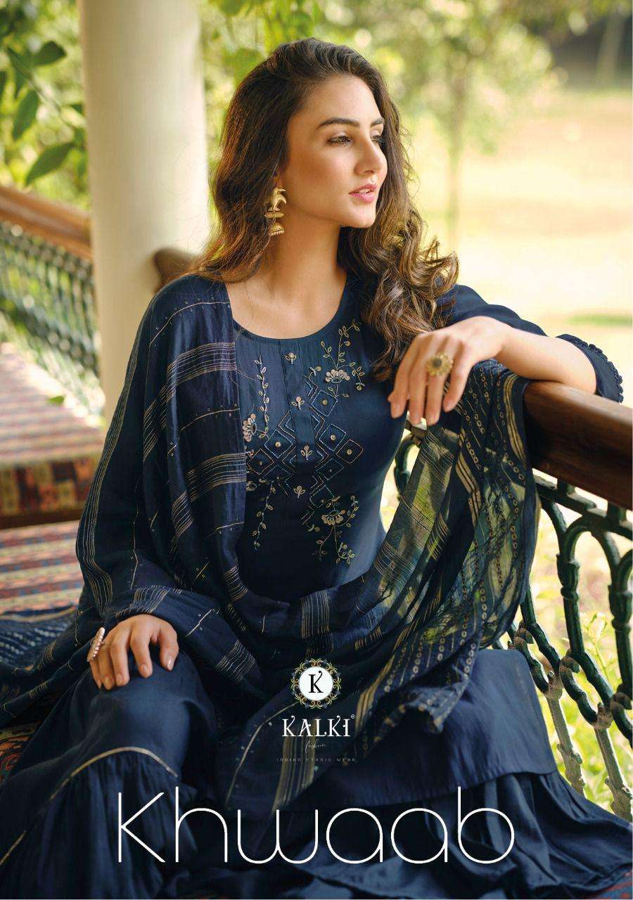 KALKI TRENDZ KHWAAB READYMADE KURTI WITH SHARARA & DUPATTA COLLECTION