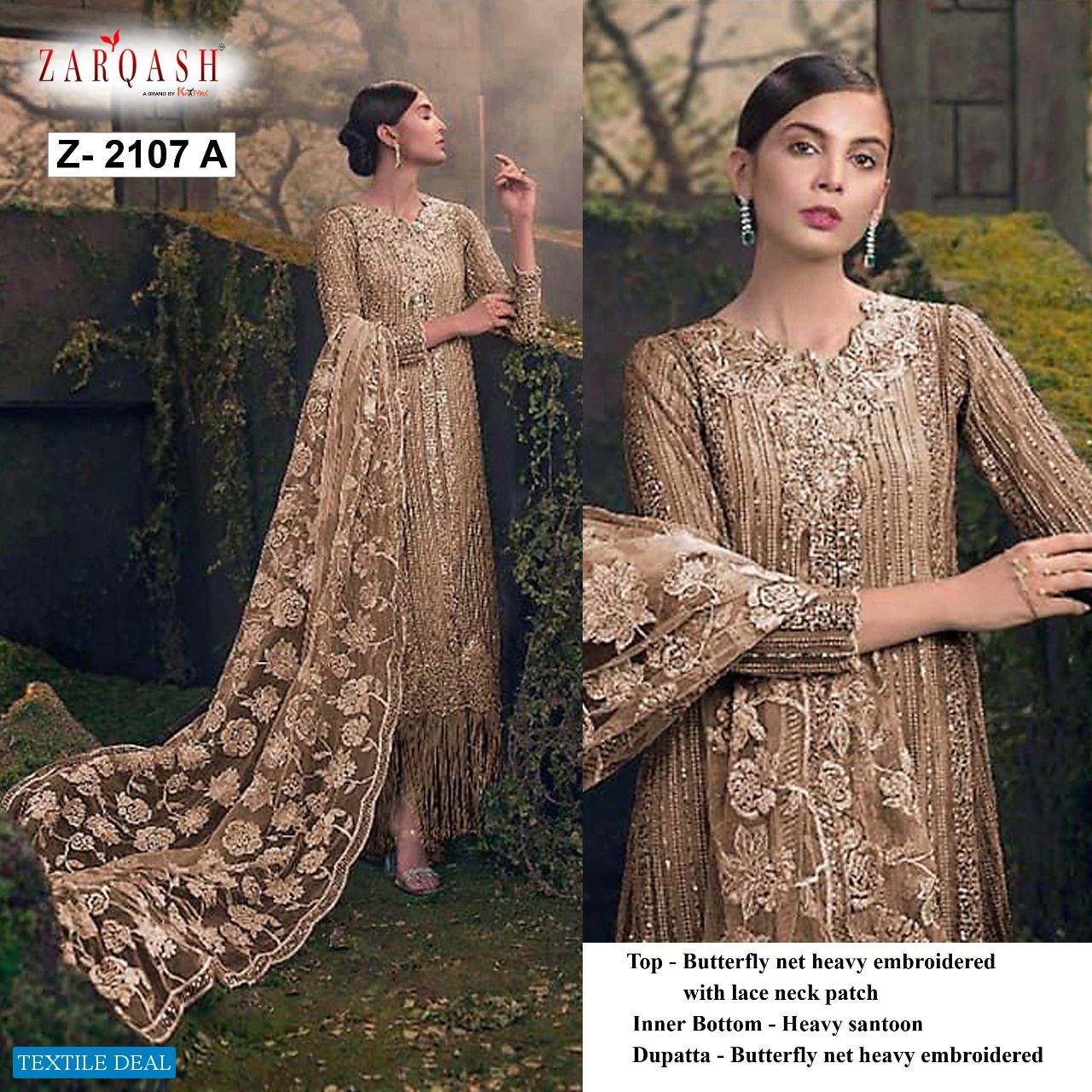 Zarqash Sana Safinaz Z-2107 Wholesale Pakistani Concept Dress