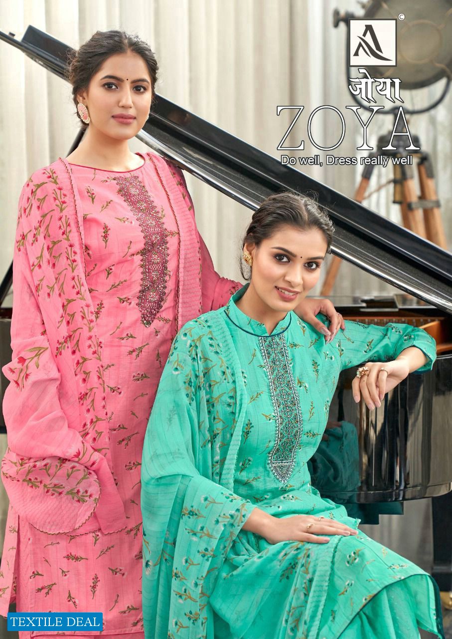 Alok Zoya Wholesale Cotton Work Indian Dress Material