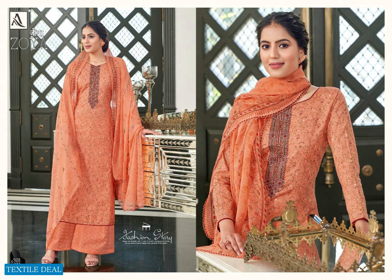 Alok Zoya Wholesale Cotton Work Indian Dress Material