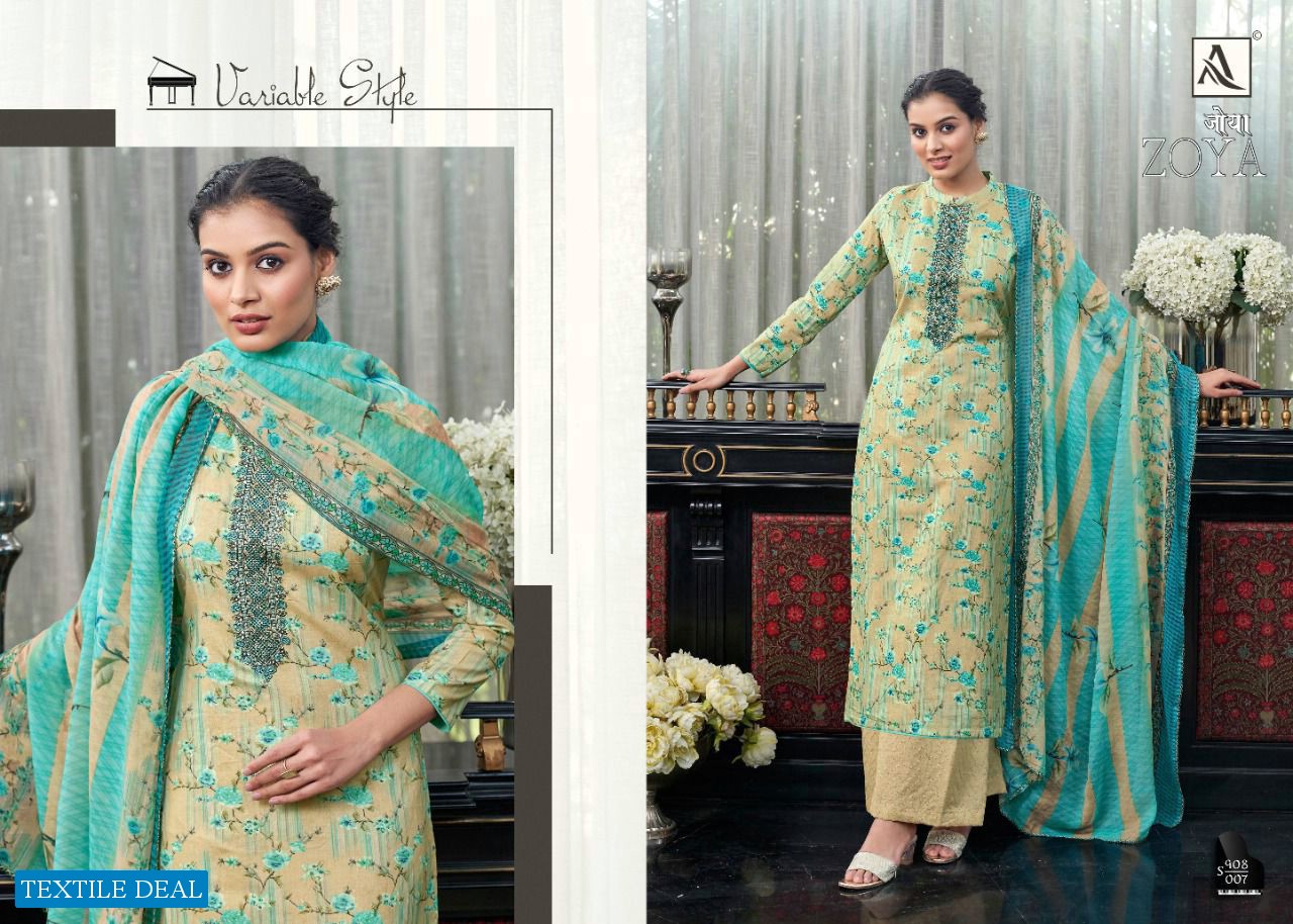 Alok Zoya Wholesale Cotton Work Indian Dress Material