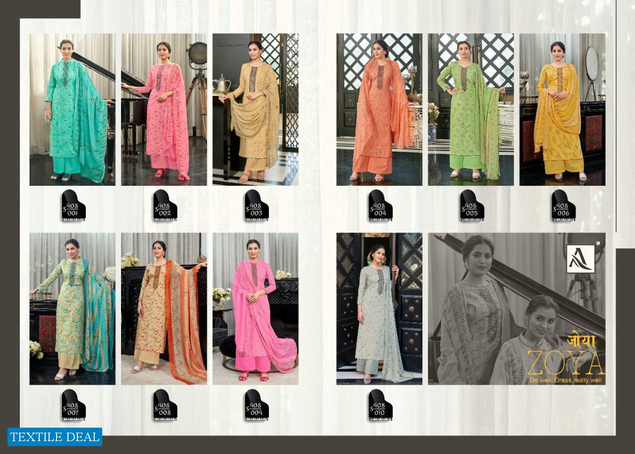 Alok Zoya Wholesale Cotton Work Indian Dress Material