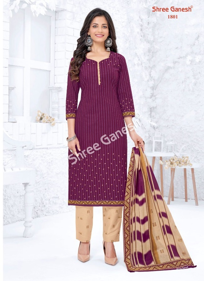 Shree Ganesh Samaiya Vol-8 Wholesale Pure Cotton Printed Dress Material