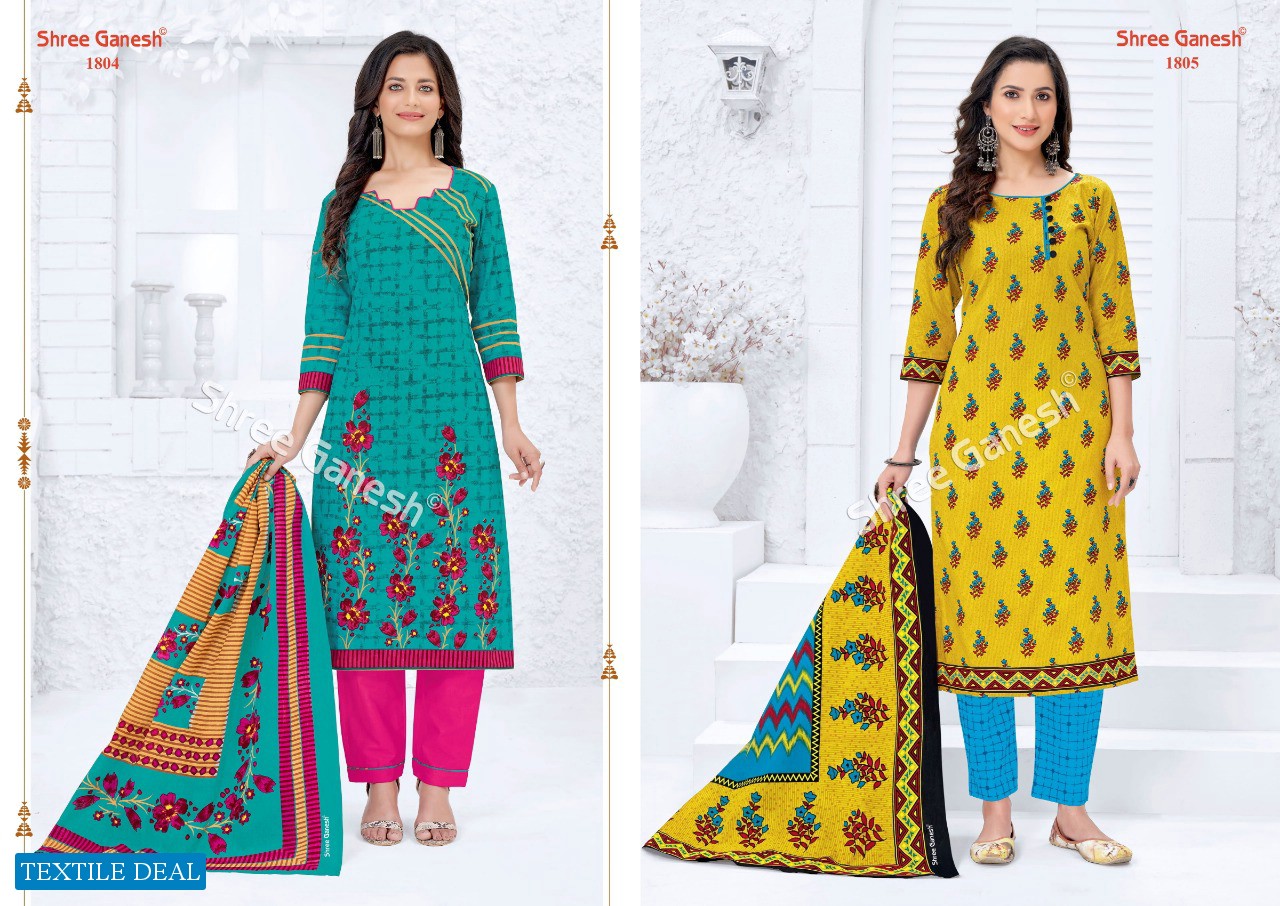 Shree Ganesh Samaiya Vol-8 Wholesale Pure Cotton Printed Dress Material