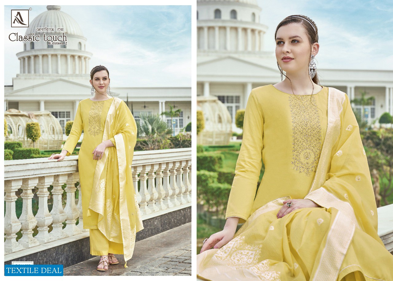 Alok Classic Touch Wholesale Pure Zaam Cotton Dress Material