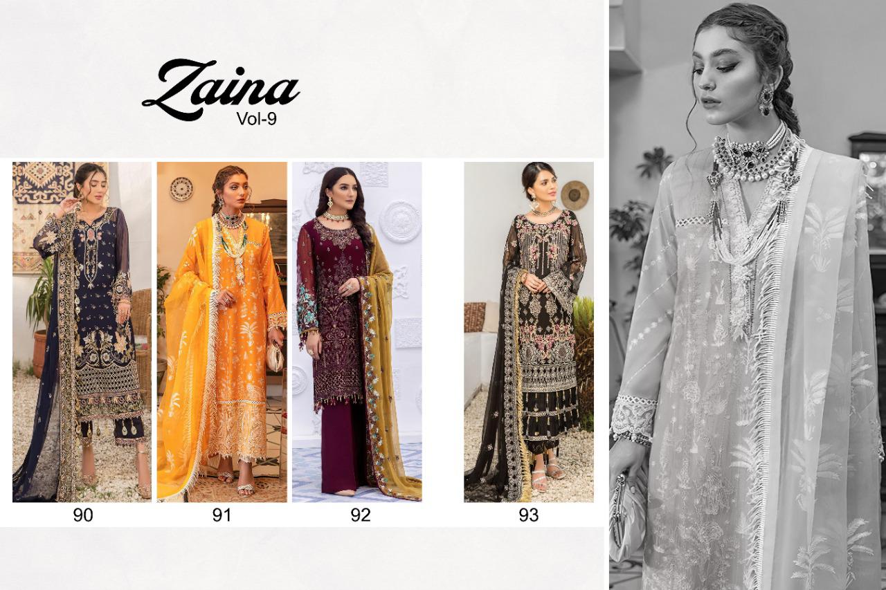 Priyam Zaina Vol-9 Wholesale Pakistani Concept Dress