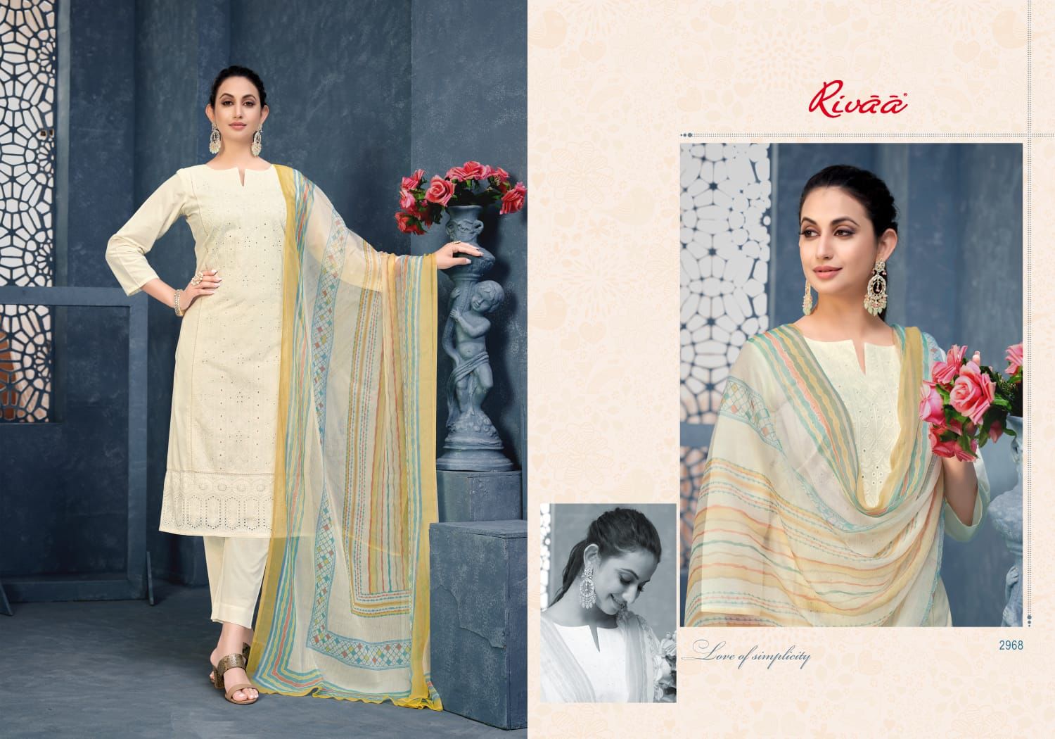 Rivaa Khoj Vol-2 Wholesale Pure Cotton Lucknavi Work Salwar Suits