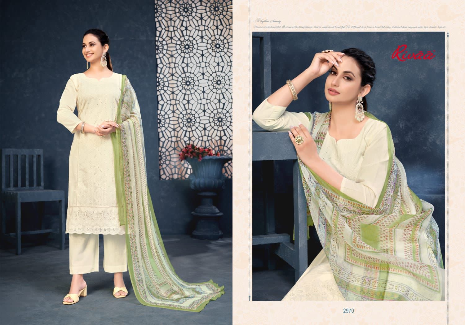 Rivaa Khoj Vol-2 Wholesale Pure Cotton Lucknavi Work Salwar Suits