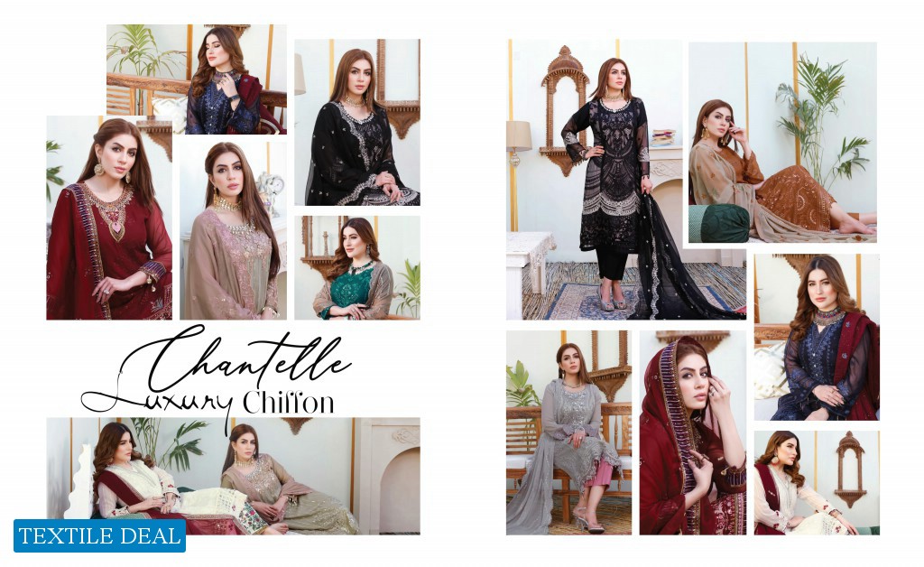 Schick Chantelle Vol-6 Wholesale Chiffon Dupatta Original Pakistani Dress