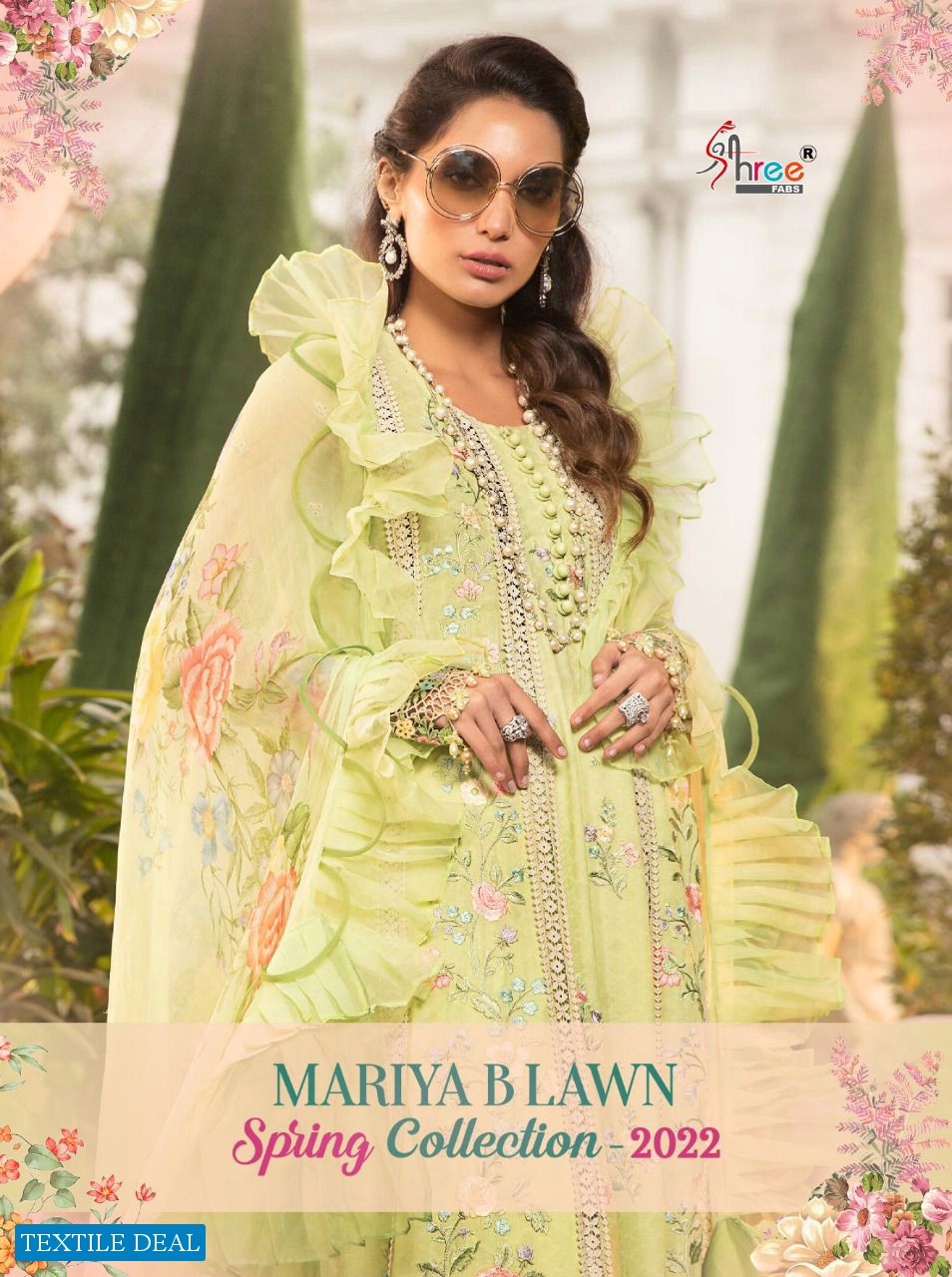 SHREE FABS MARIA B LAWN SPRING 2022 COTTON WORK PAKISTANI FANCY SUITS