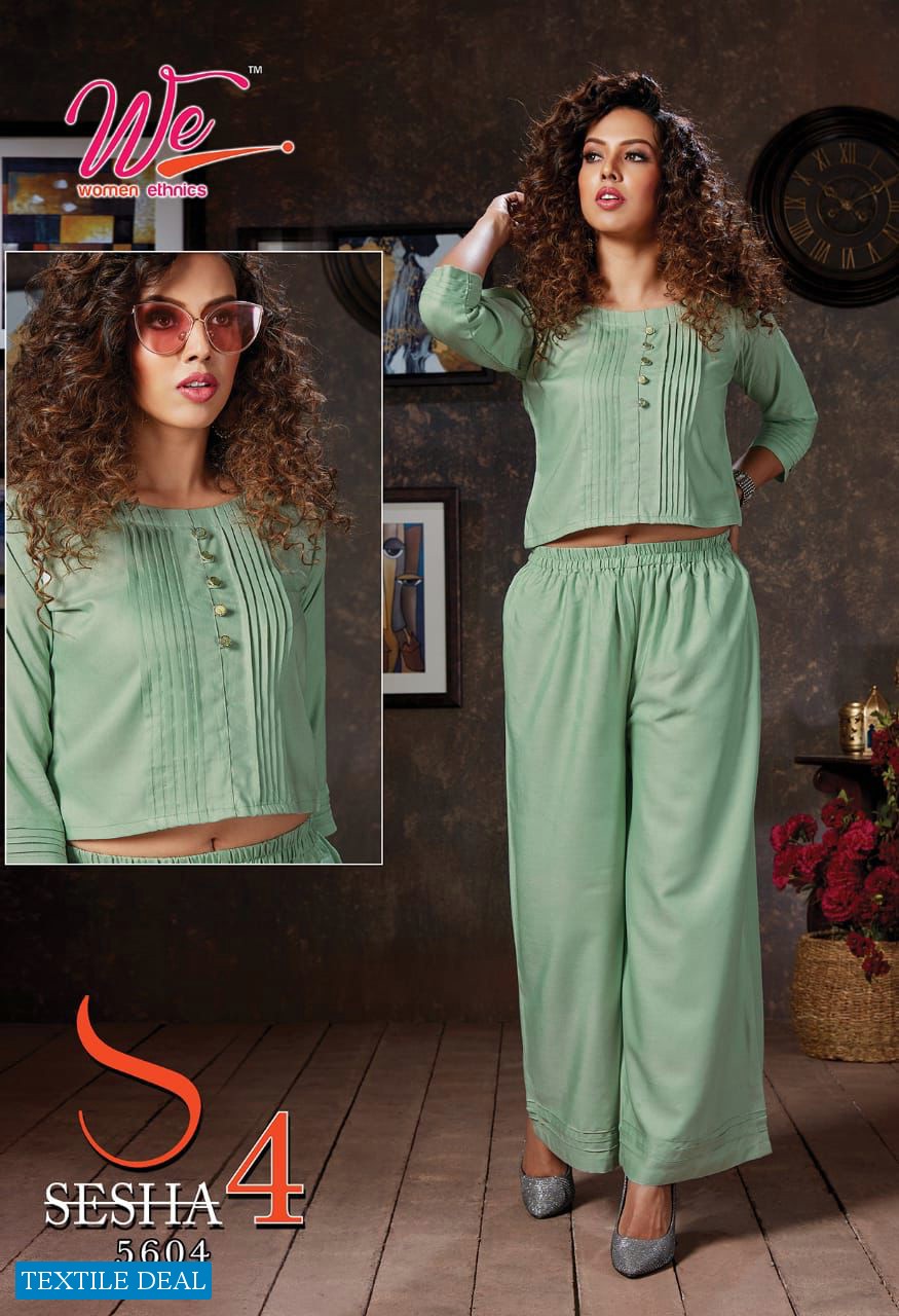 WE Sesha Vol-4 Wholesale Crop Top With Pant Catalogs