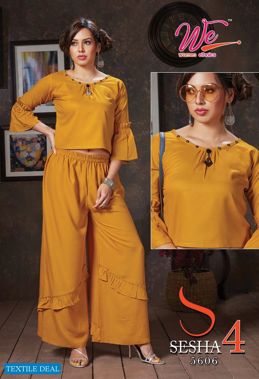 WE Sesha Vol-4 Wholesale Crop Top With Pant Catalogs