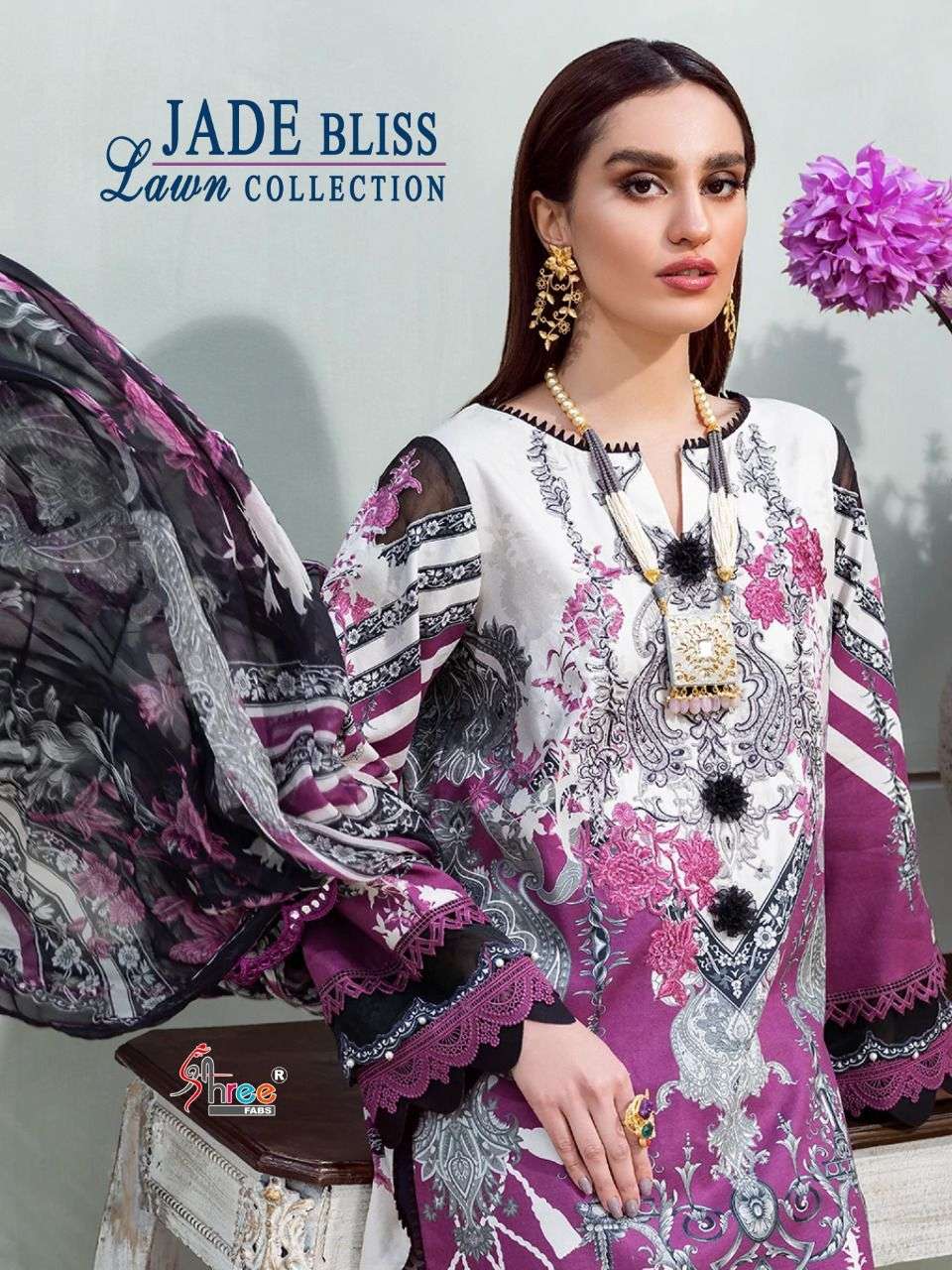 ADE BLISS LAWN COLLECTION BY SHREE FABS PAKISTANI DESIGNER SALWAR KAMEEZ