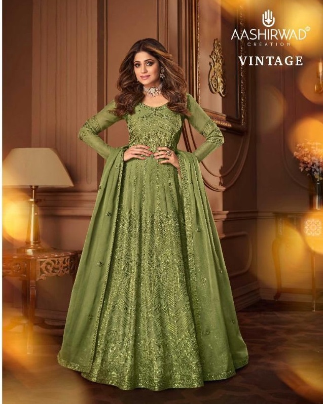 Aashirwad Vintage Wholesale Designer Anarkali Long Salwar Kameez