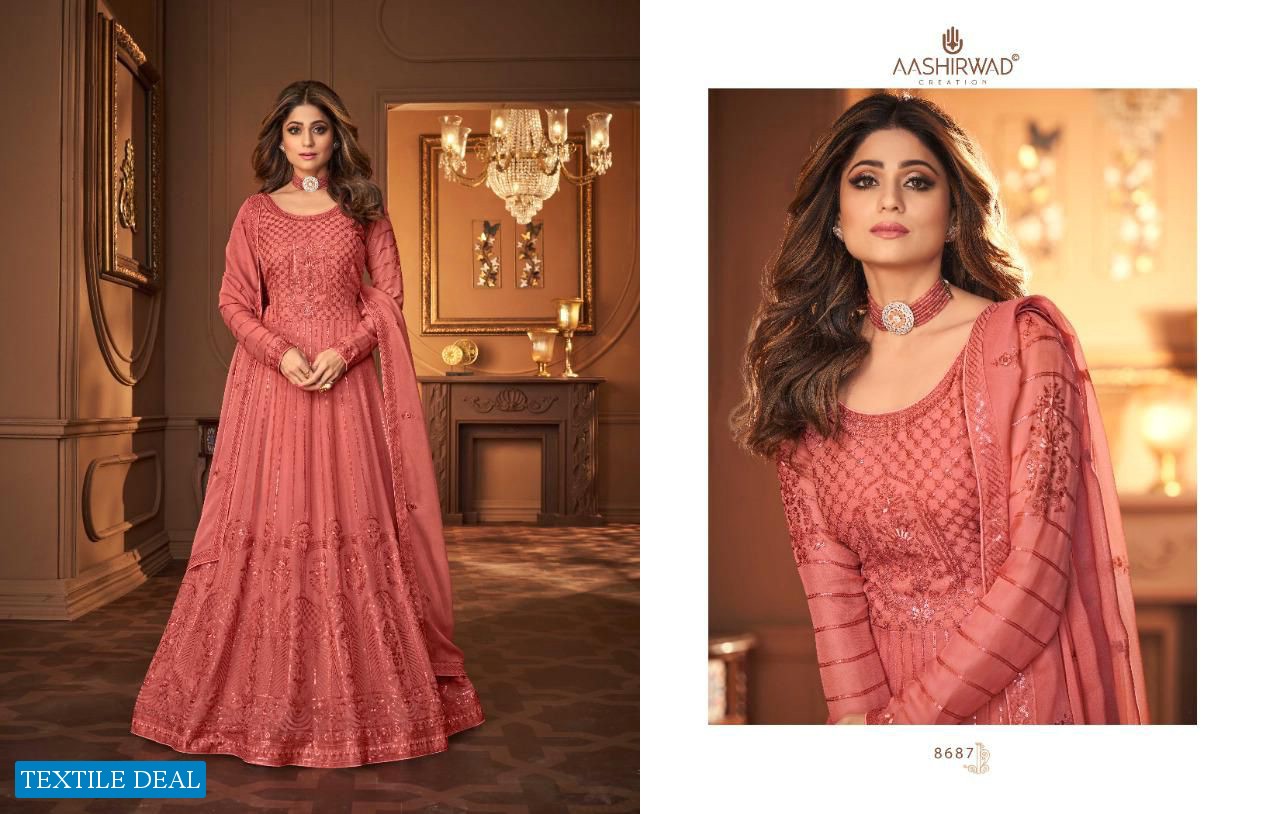 Aashirwad Vintage Wholesale Designer Anarkali Long Salwar Kameez