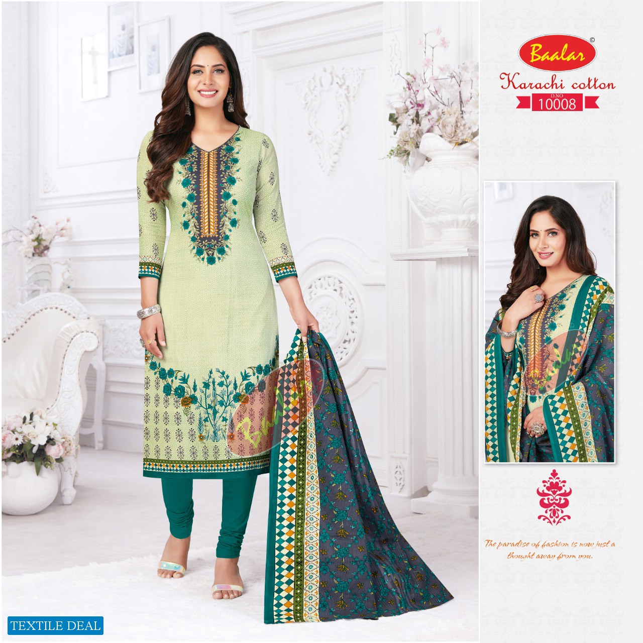 Baalar Karachi Cotton Pure Cotton Lawn Vol-10 wholesale Pure Cotton Dress Material