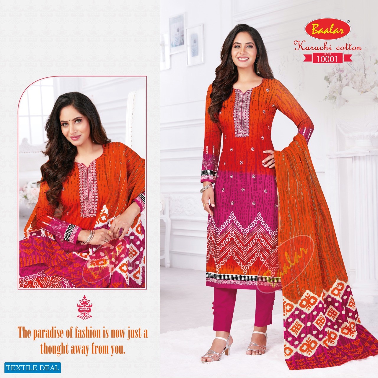 Baalar Karachi Cotton Pure Cotton Lawn Vol-10 wholesale Pure Cotton Dress Material