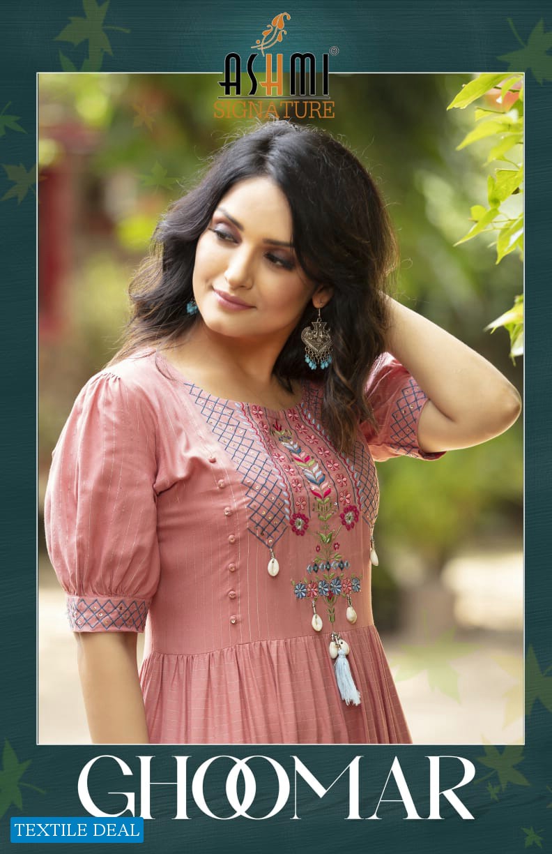 Ashmi Ghoomar Wholesale Anarkali Designer Long Kurtis