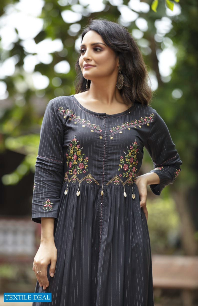 Ashmi Ghoomar Wholesale Anarkali Designer Long Kurtis