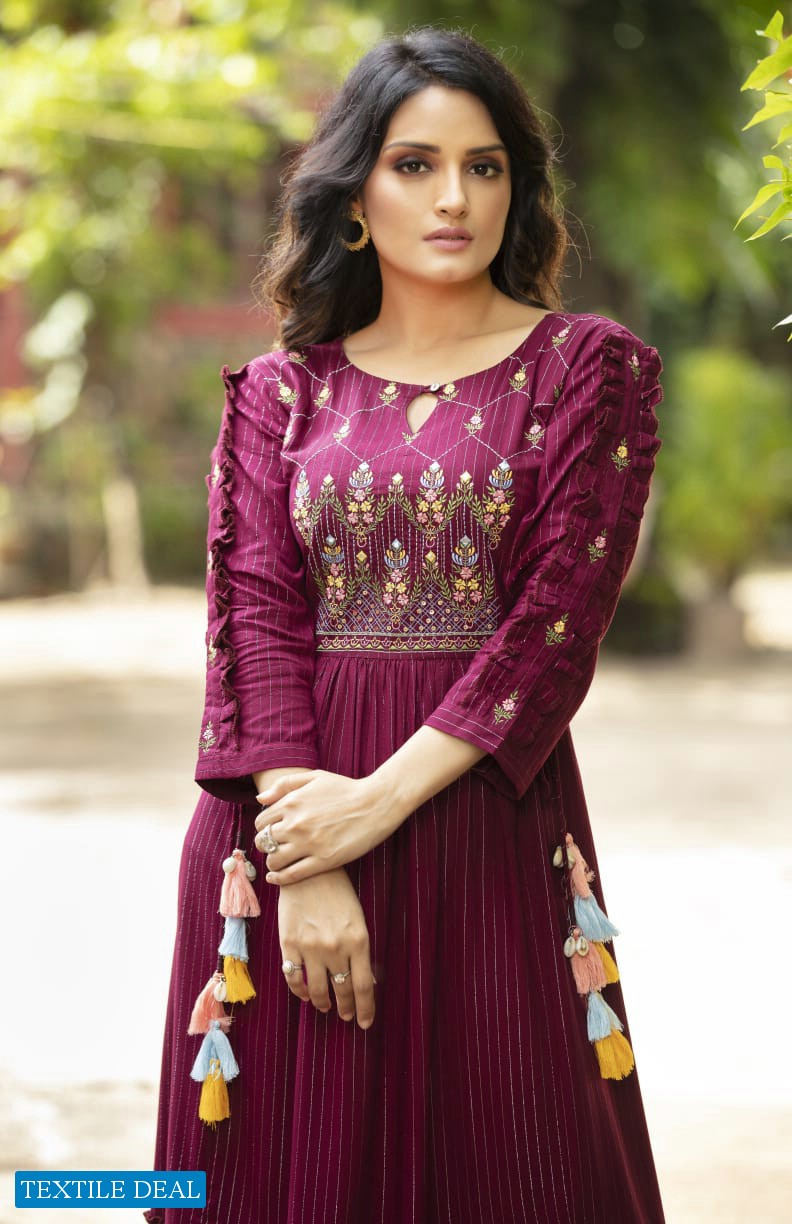 Ashmi Ghoomar Wholesale Anarkali Designer Long Kurtis