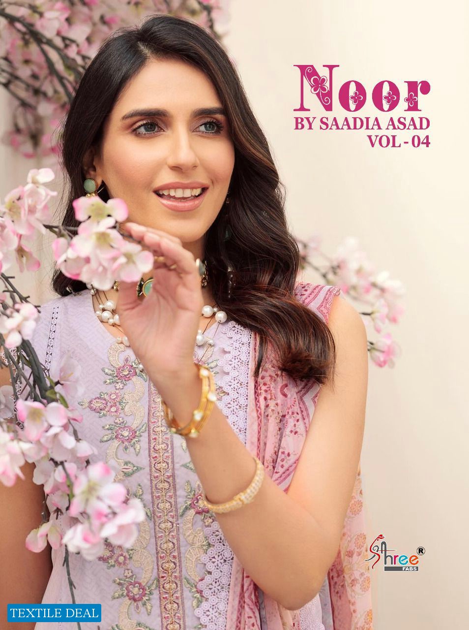 SHREE FABS NOOR BY SAADIA ASAD VOL 4 COTTON WORK PAKISTANI DRESSES