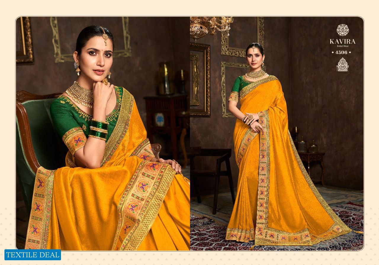 AARYA VOL 2 BY KAVIRA 4101-4109 SERIES VICHITRA SILK DESIGNER SAREE