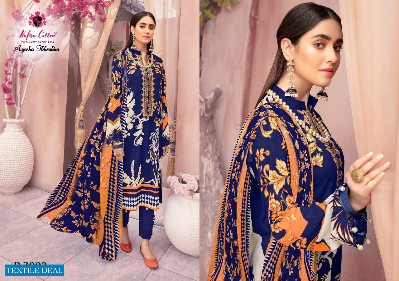 Nafisa Ayesha Ibhrahim Cotton Collection Vol-3 Wholesale Cotton Dress Material