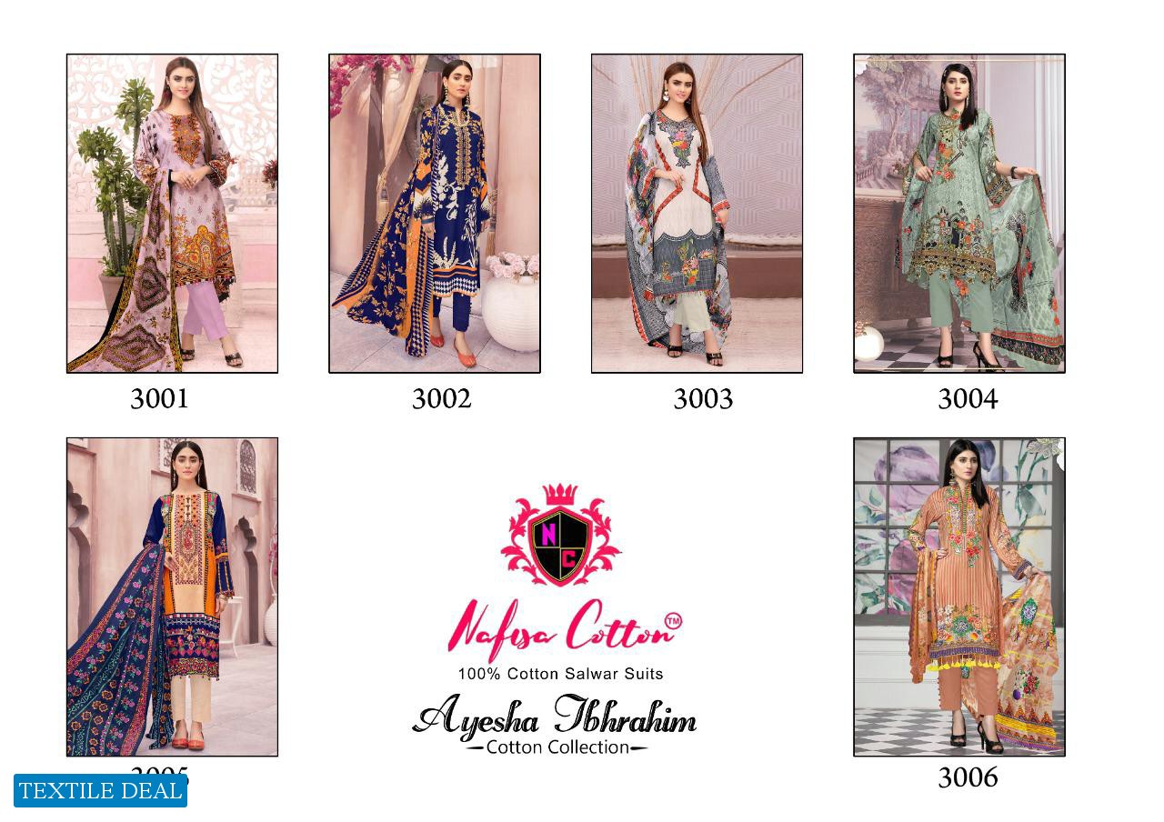 Nafisa Ayesha Ibhrahim Cotton Collection Vol-3 Wholesale Cotton Dress Material