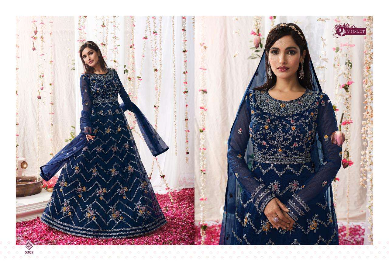 SWAGAT VIOLET 5301-5308 SERIES EXCLUSIVE WEDDING DESIGNER LONG SUITS