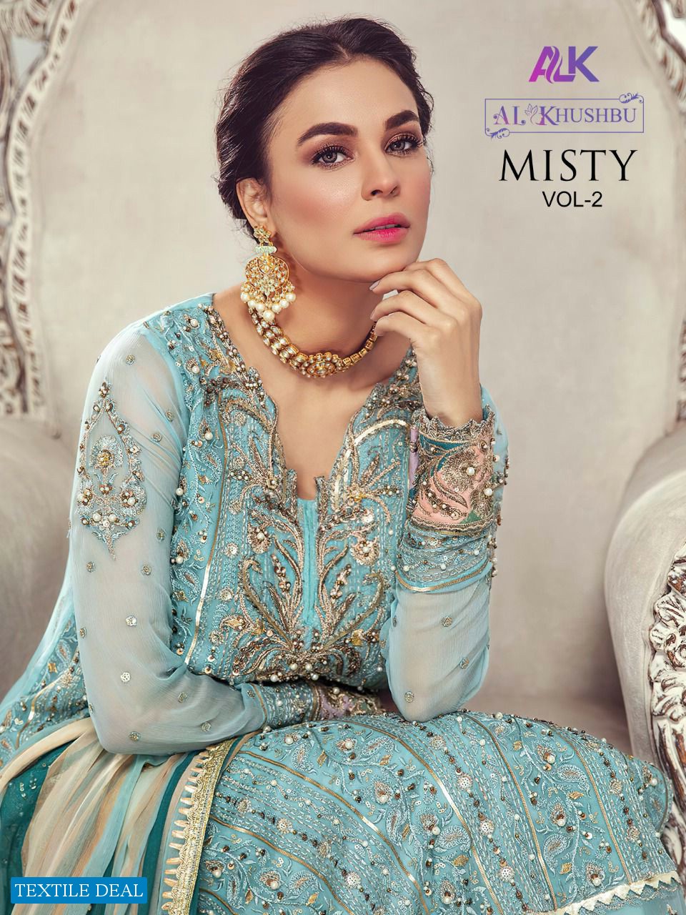 AL KHUSHBU MISTY VOL 2 GEORGETTE WORK PAKISTANI FANCY SUITS