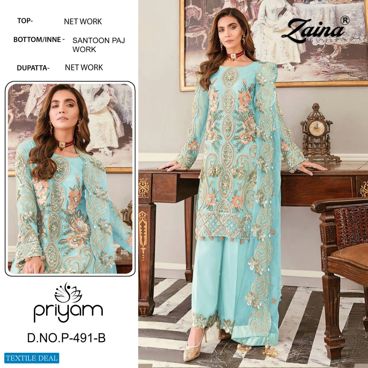Priyam Zaina Vol-34 Wholesale Pakistani Concept Dress