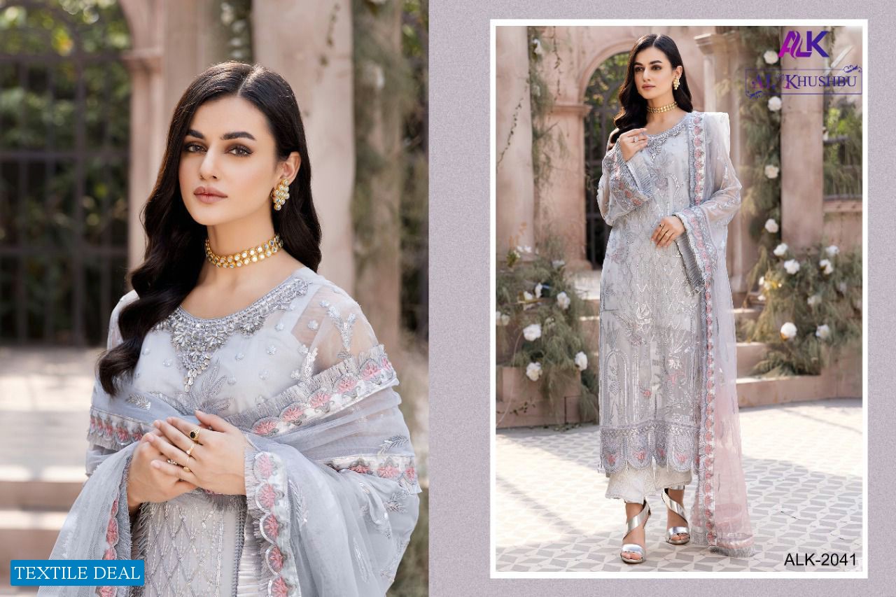 GULZAAR VOL 2 BY AL KHUSHBU GEORGETTE EMBROIDERY PAKISTANI WEDDING SUITS