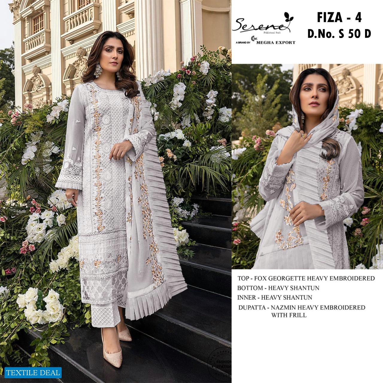 SERENE MEGHA EXPORTES FEZA VOL 4 GEORGETTE LONG SALWAR KAMEEZ