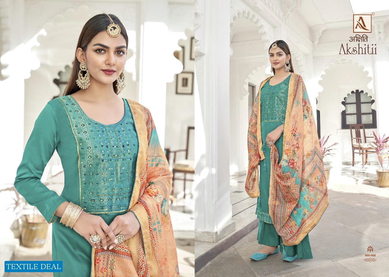 Alok Akshitii Wholesale Pure Zam Cotton Work Dress Material