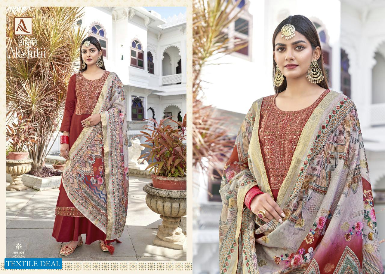 Alok Akshitii Wholesale Pure Zam Cotton Work Dress Material