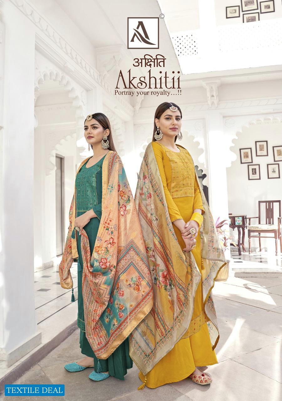 Alok Akshitii Wholesale Pure Zam Cotton Work Dress Material