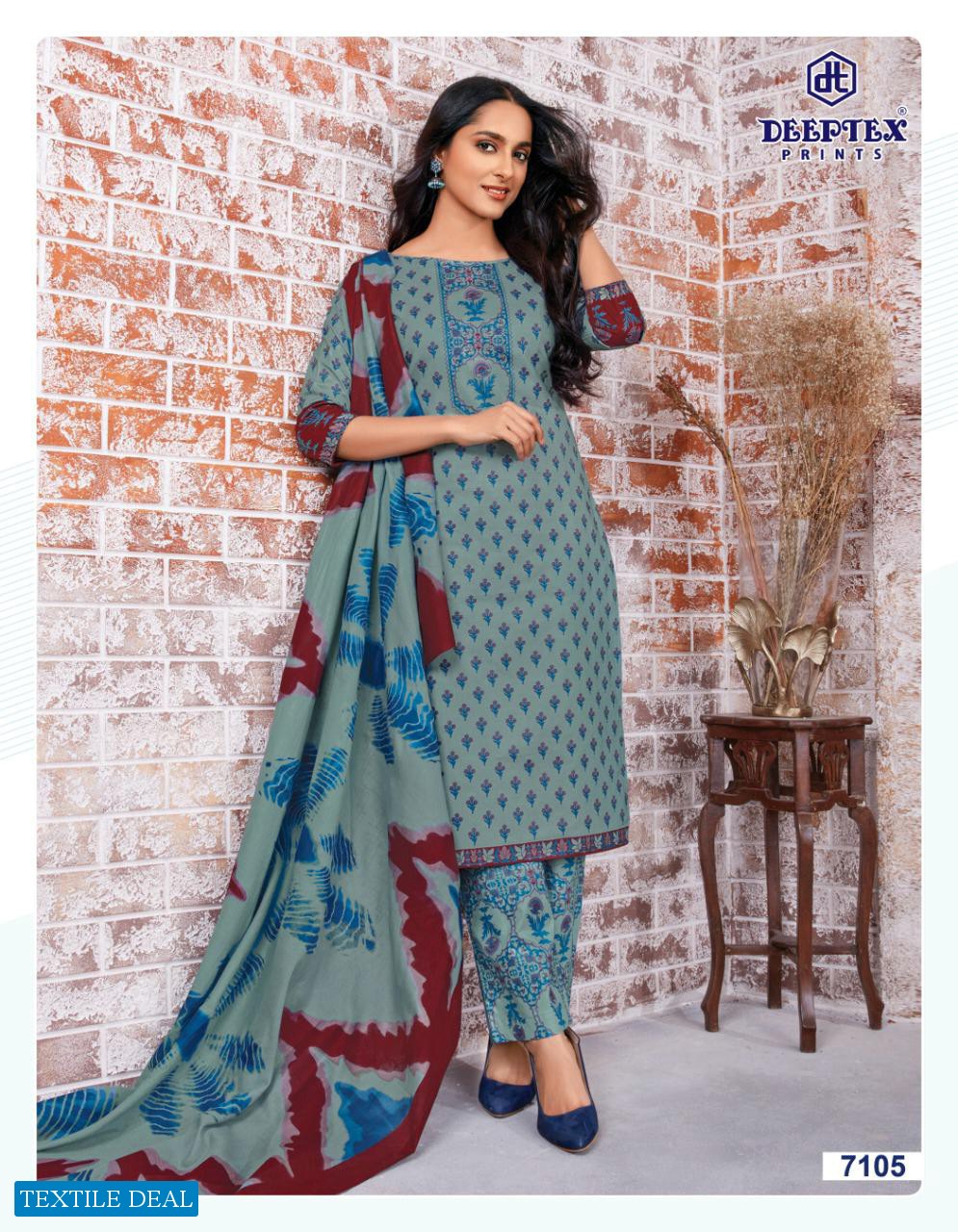 Deeptex Miss India Vol-71 Wholesale Pure Cotton Printed Dress Material