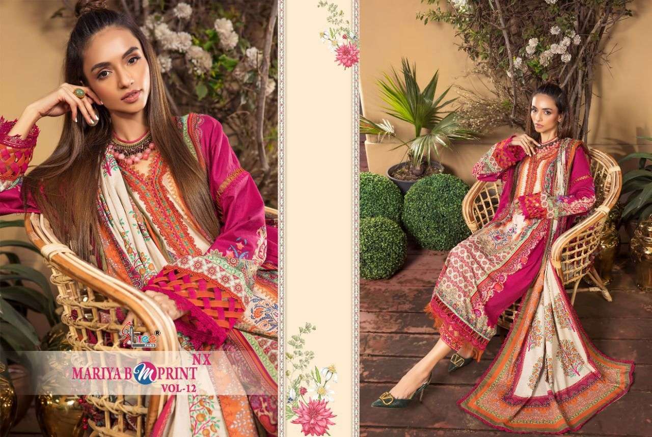 SHREE FAB MARIAB M PRINT VOL-12 NX COTTON PAKISTANI SALWAR KAMEEZ
