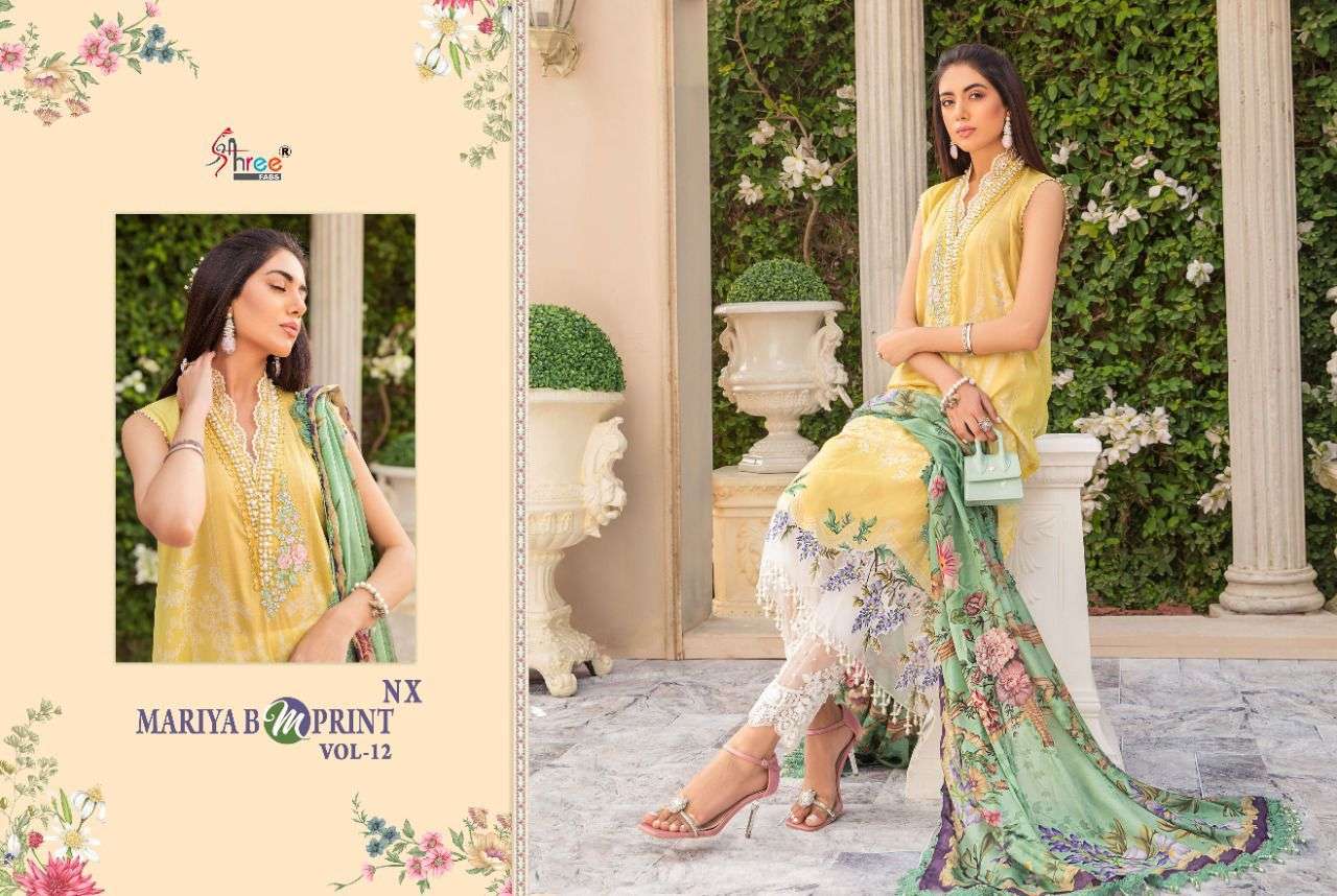 SHREE FAB MARIAB M PRINT VOL-12 NX COTTON PAKISTANI SALWAR KAMEEZ