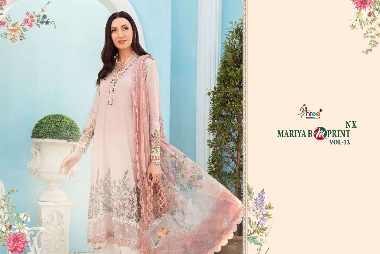 SHREE FAB MARIAB M PRINT VOL-12 NX COTTON PAKISTANI SALWAR KAMEEZ