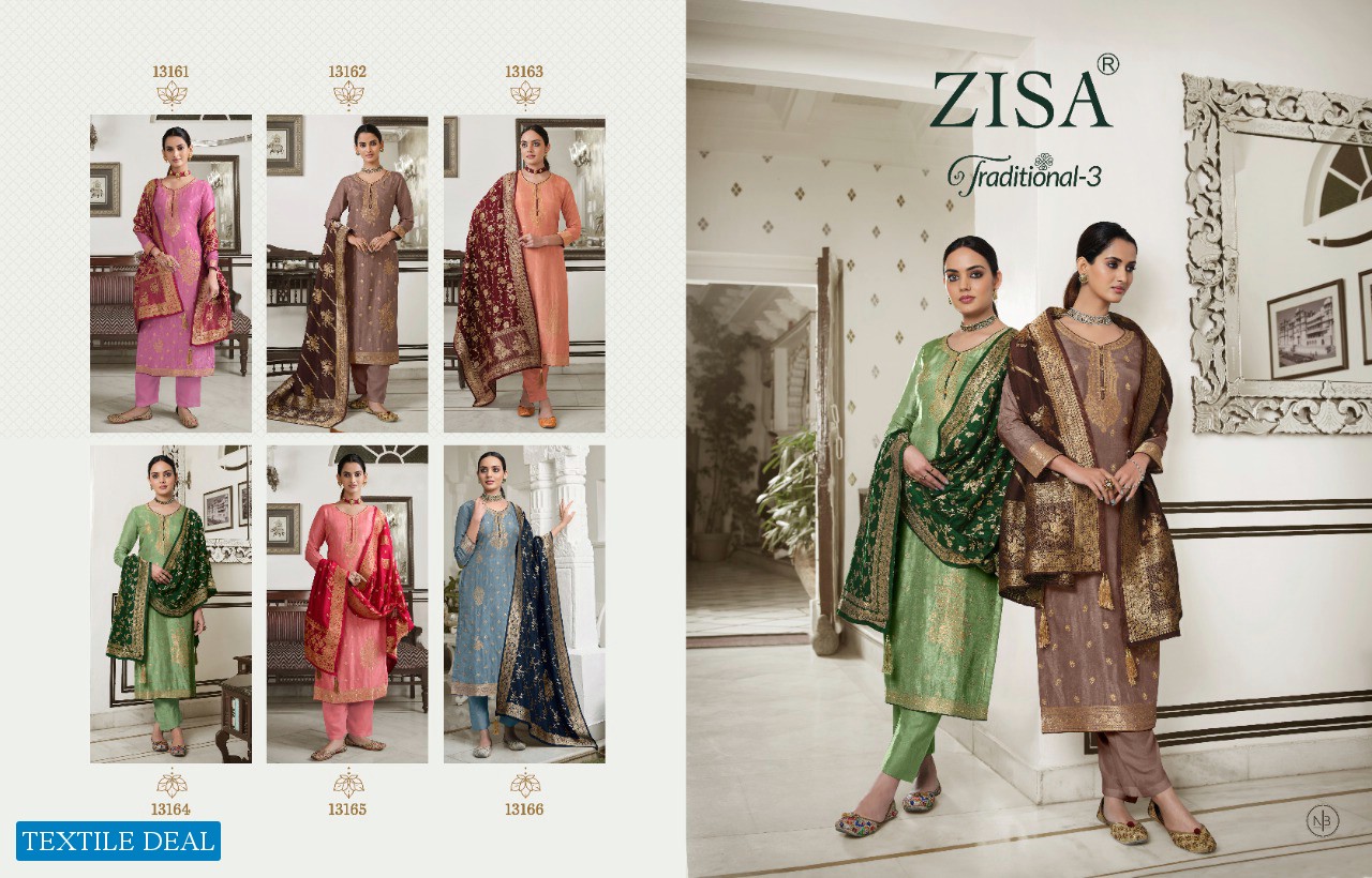 Zisa Traditional Vol-3 Wholesale Straight Chudidar Salwar Suits