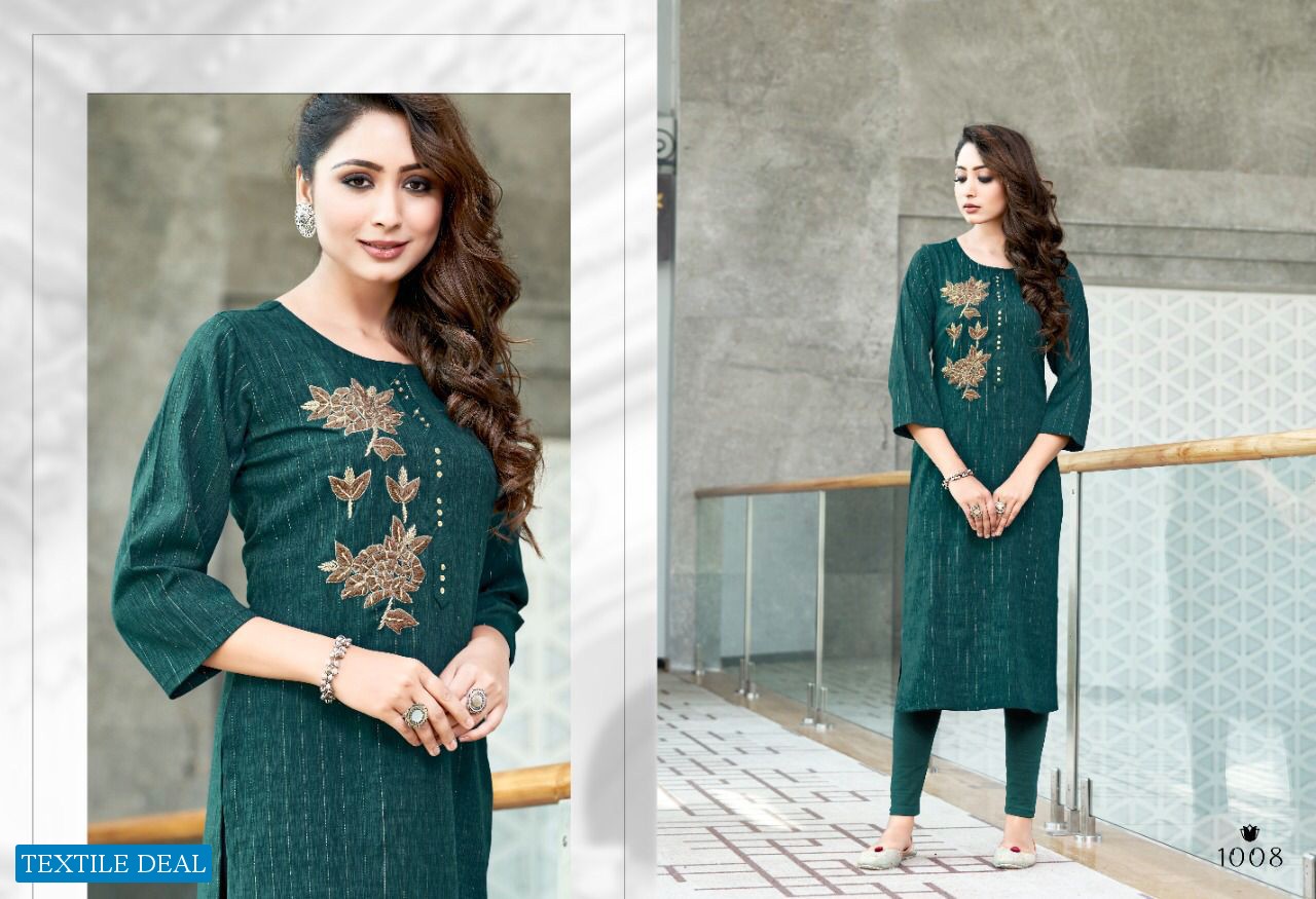 Sweety Nuclear Fancy Reyon Long Kurtis