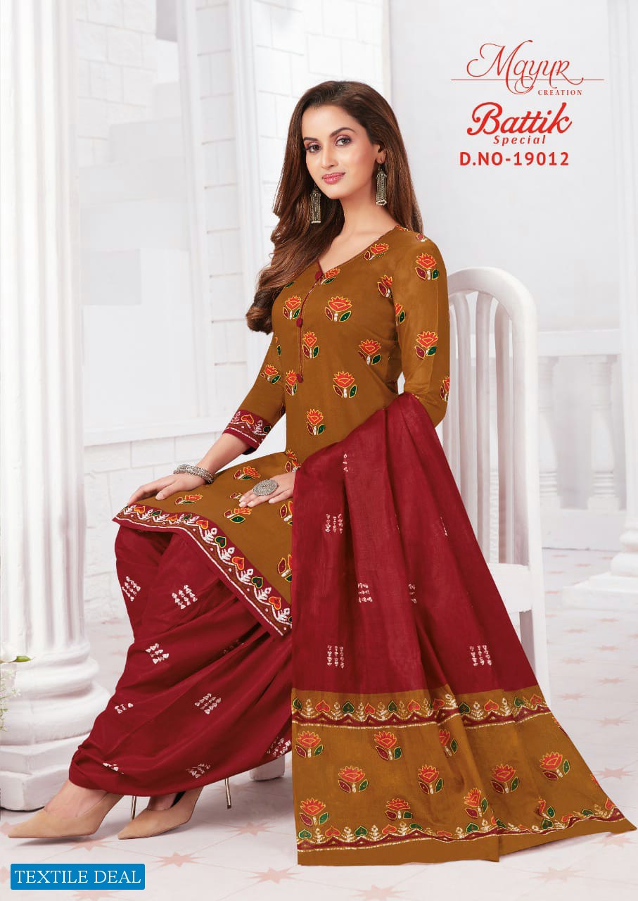 Mayur Batik Special Vol-19 Wholesale Pure Cotton Dress Material