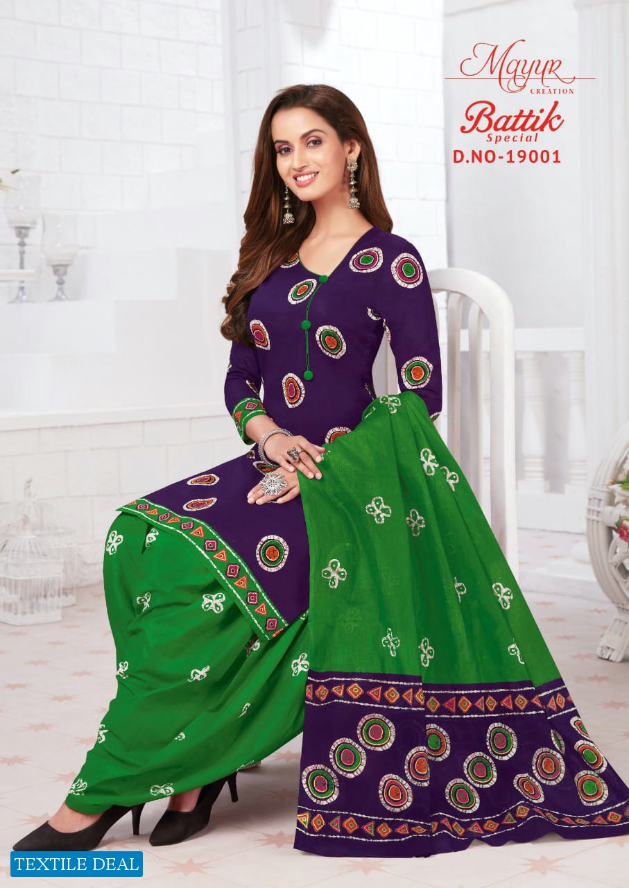 Mayur Batik Special Vol-19 Wholesale Pure Cotton Dress Material