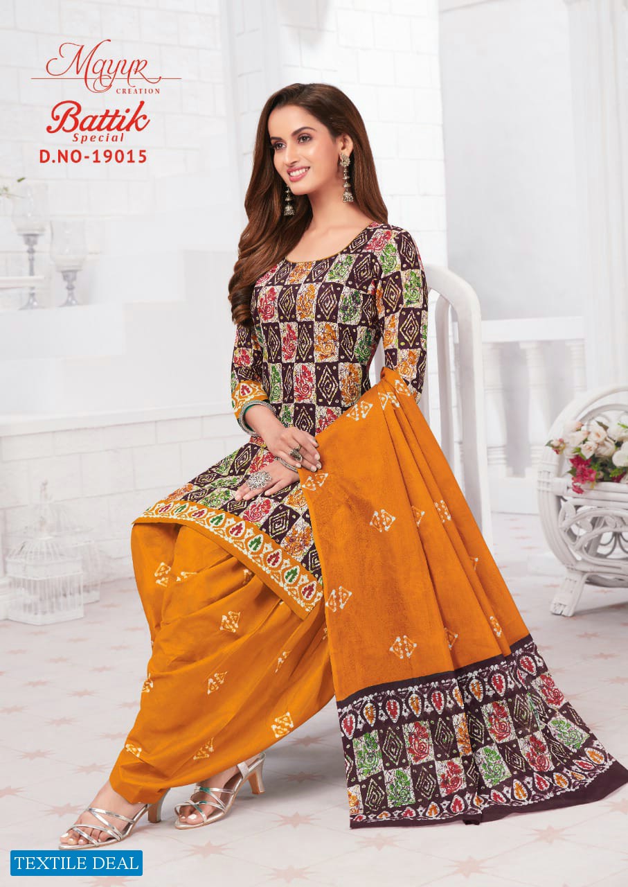 Mayur Batik Special Vol-19 Wholesale Pure Cotton Dress Material