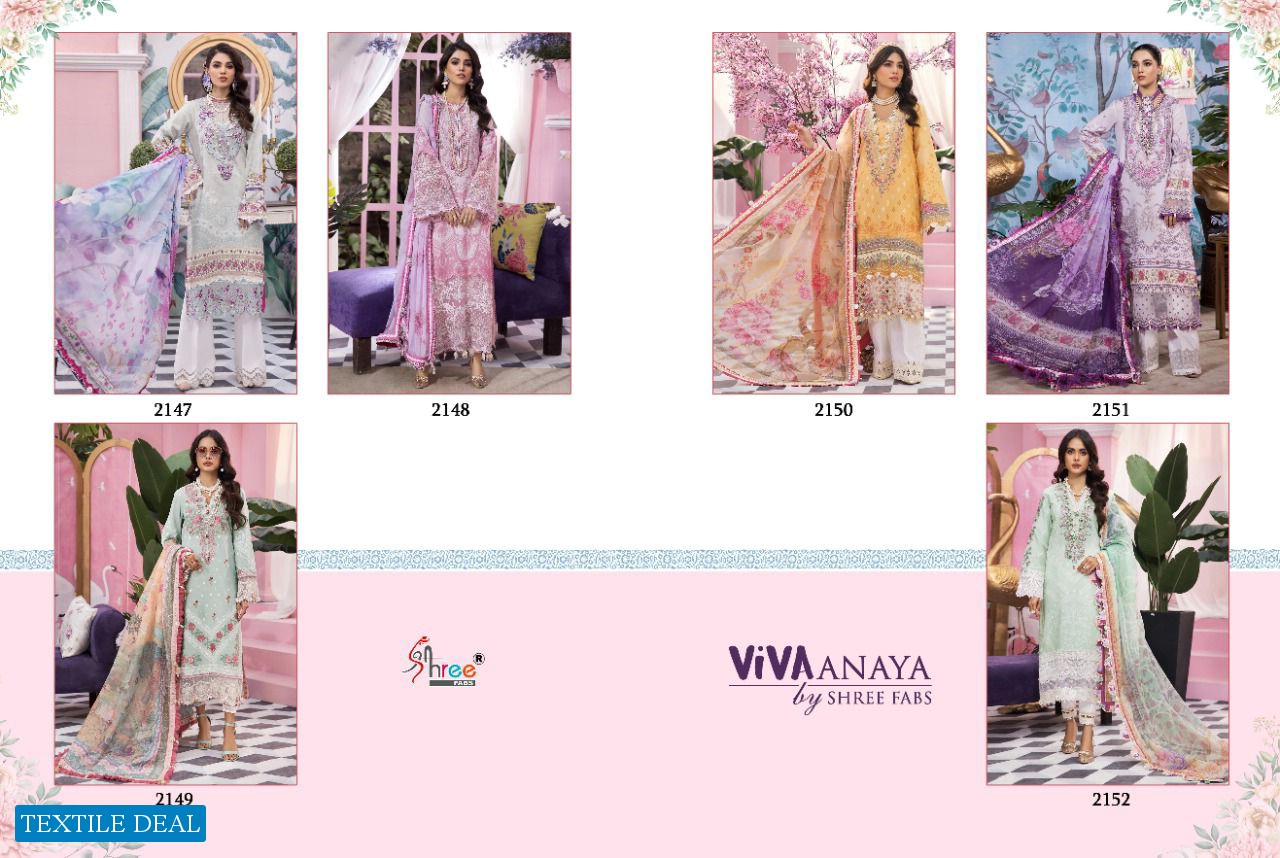 VIVA ANAYA BY SHREE FABS LAWN COTTON PAKISTANI FANCY SALWAR KAMEEZ