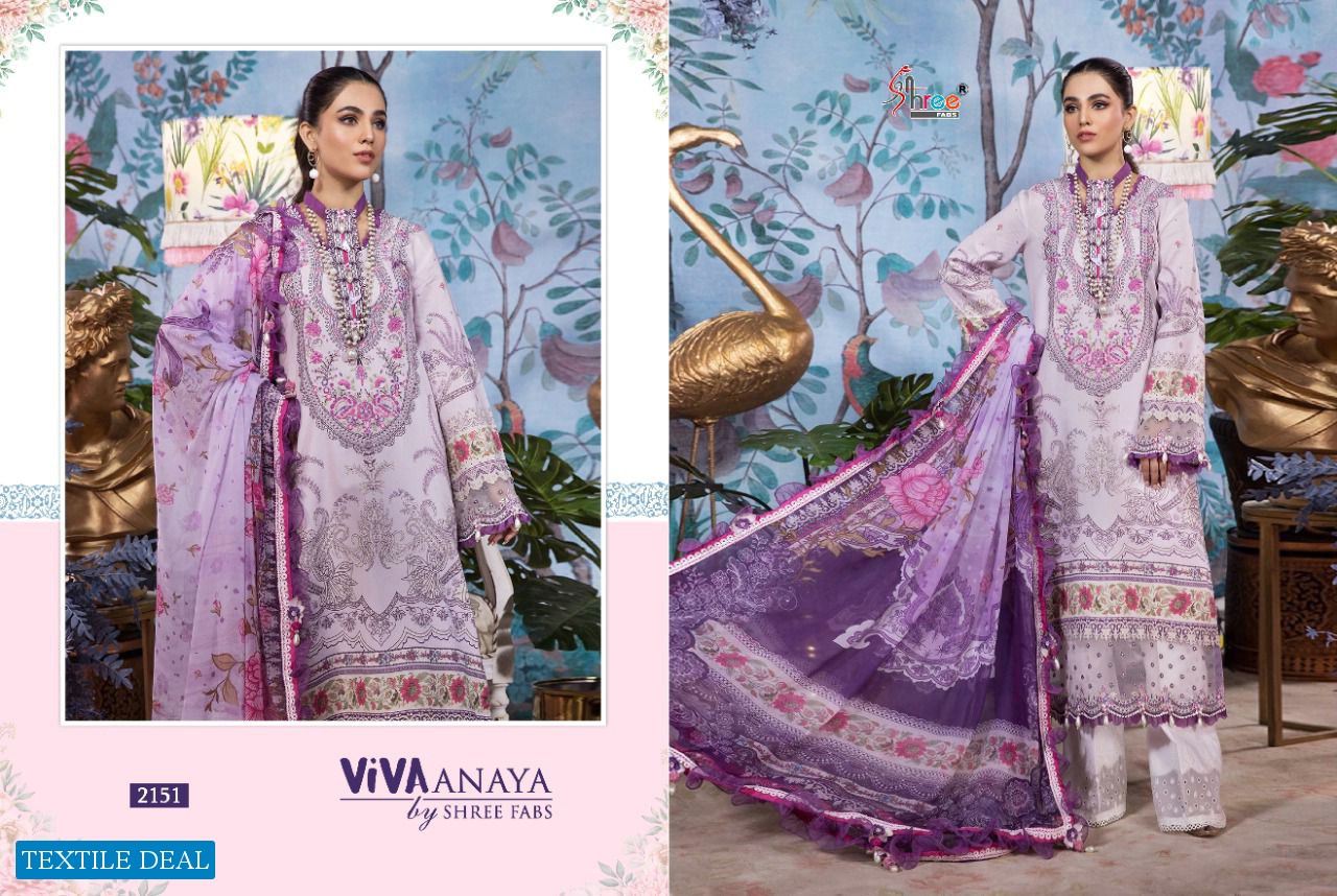 VIVA ANAYA BY SHREE FABS LAWN COTTON PAKISTANI FANCY SALWAR KAMEEZ